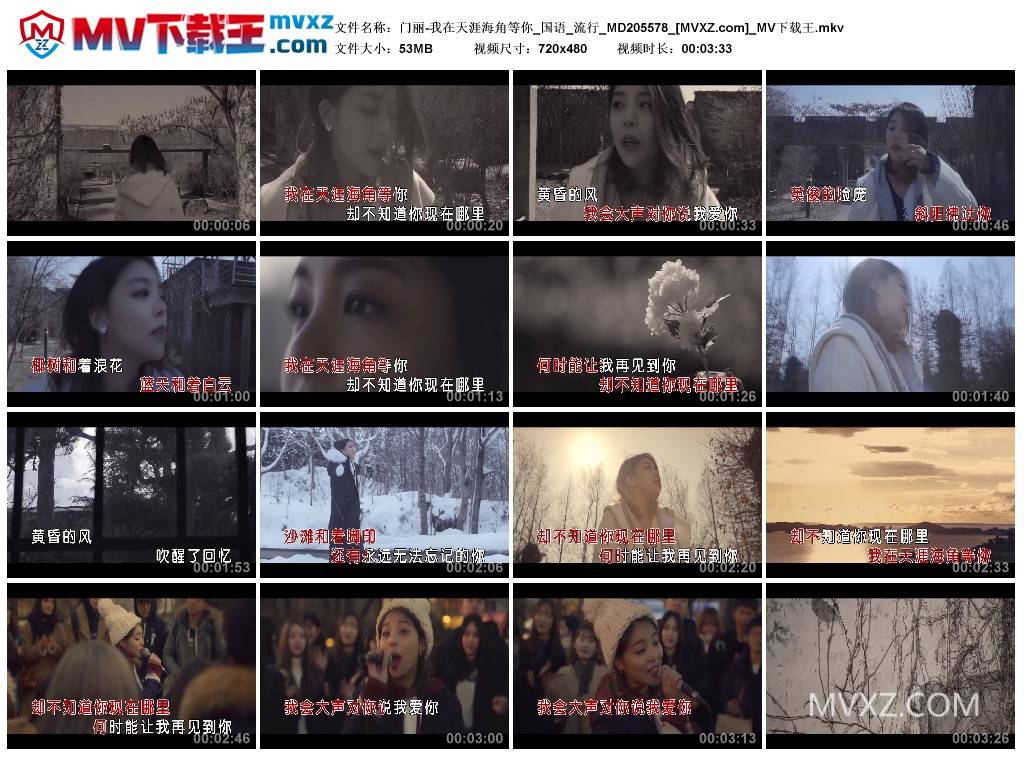 门丽-我在天涯海角等你_国语_流行_MD205578